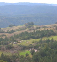 view of farm from ridge
